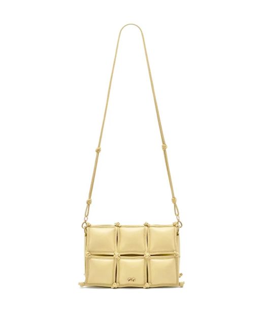 Cult Gaia Natural Prue Knotted Padded Cross Body Bag