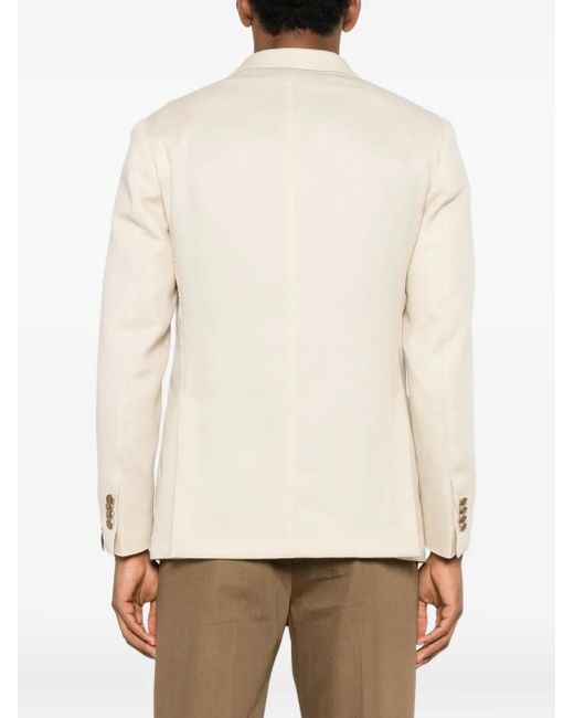 Santaniello Natural Double-Breasted Pocket Jacket for men