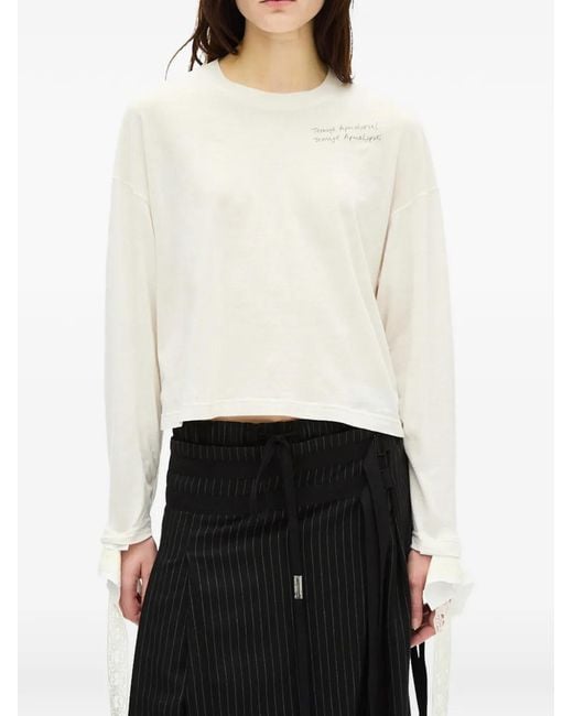 Ann Demeulemeester White Niki Long-Sleeved T-Shirt