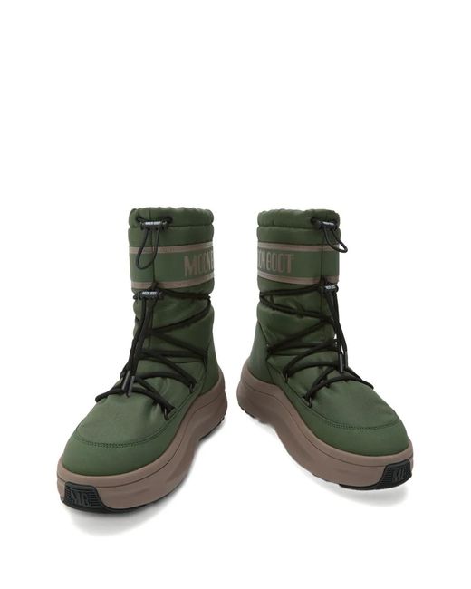 Moon Boot Green Drawstring-Fastening Rain Boots for men