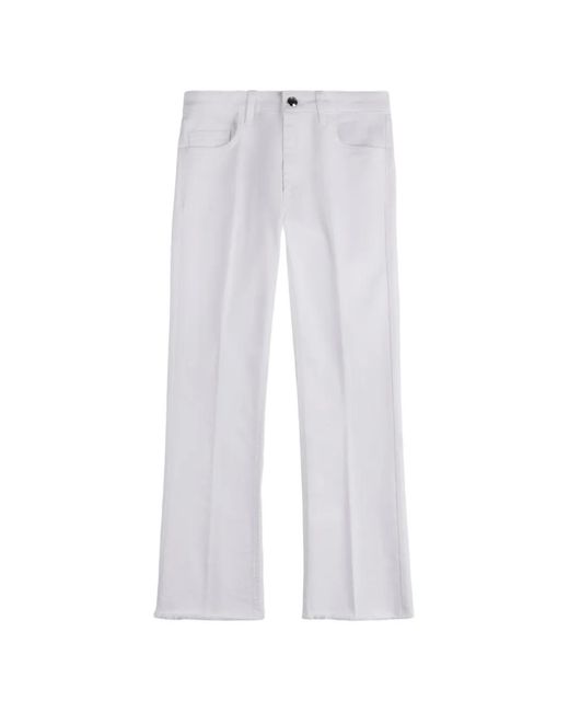 Fay White Flared Cotton Jeans
