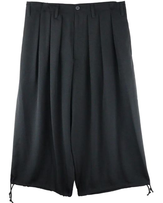 Yohji Yamamoto Baggy-Shorts mit Bundfalten in Black für Herren
