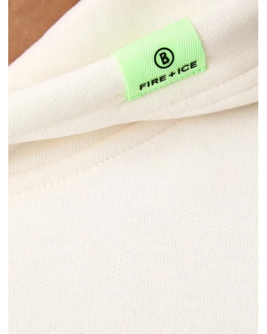 Bogner Fire + Ice White Covell Logo-Print Hoodie for men