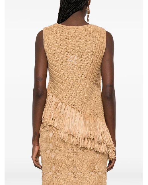Simon Miller Natural Beja Crochet Sleeveless Top