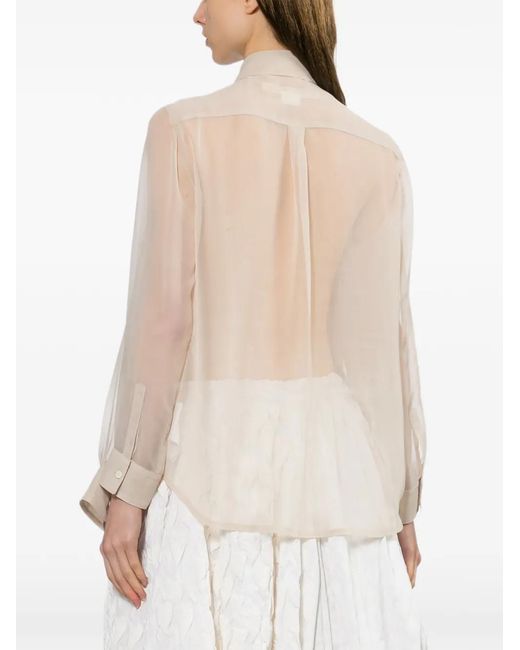 Comme des Garçons Natural Ruffled Blouse