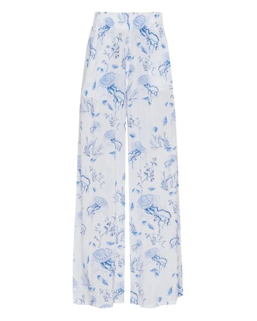 Vilebrequin Blue Medusa And Shells Trousers