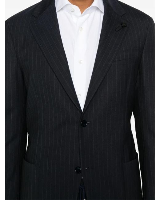 Lardini Blue Pinstriped Suit for men