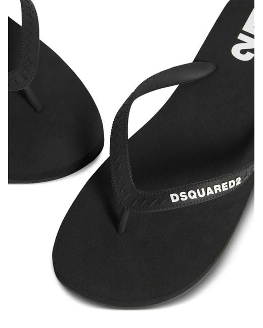 DSquared² Black Tongs À Bride Arrière for men