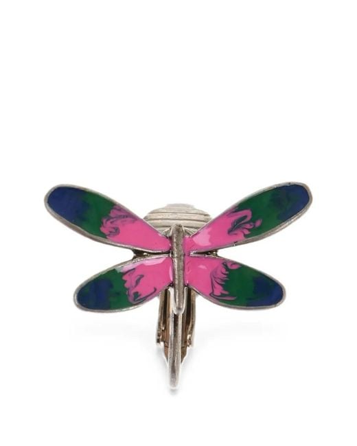 DSquared² Metallic Butterfly-Motif Earring for men