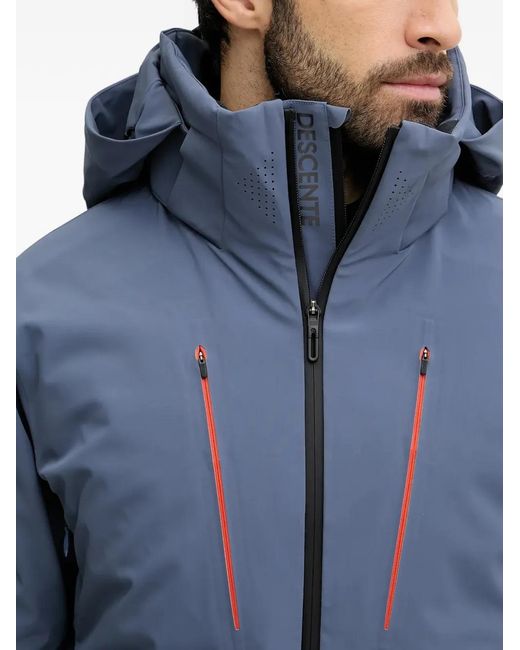 Giacca Da Sci Con Zip E Cappuccio di Descente in Blue da Uomo