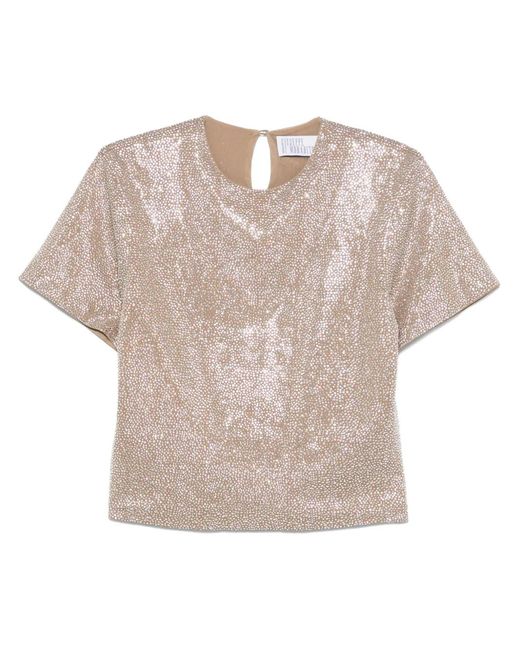 GIUSEPPE DI MORABITO Natural Crystal-Embellished T-Shirt