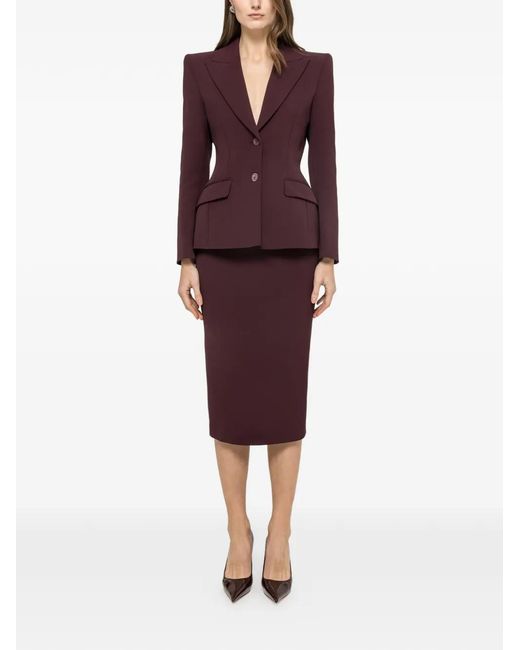 Nissa Red Single-Breasted Blazer