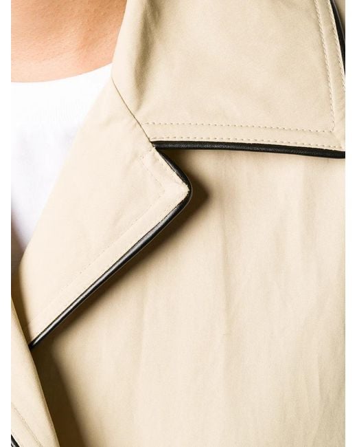 Balenciaga Natural Contrast Trim Trench Coat