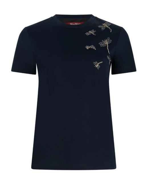 T-Shirt Pontile À Ornements Max Mara en coloris Blue