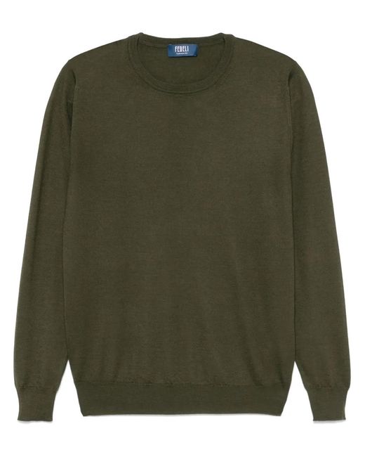 Fedeli Green Argentina Sweater for men