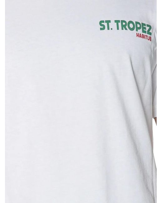 Mc2 Saint Barth White Portland Graphic-Print T-Shirt for men