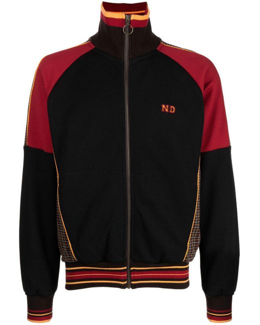 Nicholas Daley Black Checked Zip-up Track Top for men
