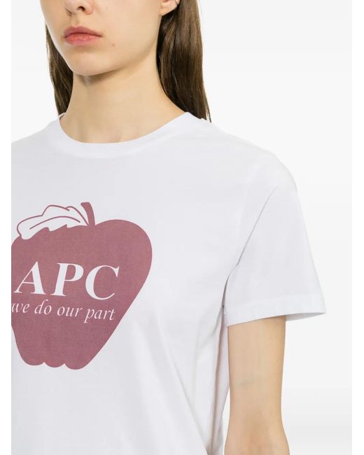 A.P.C. White Pomme T-Shirt