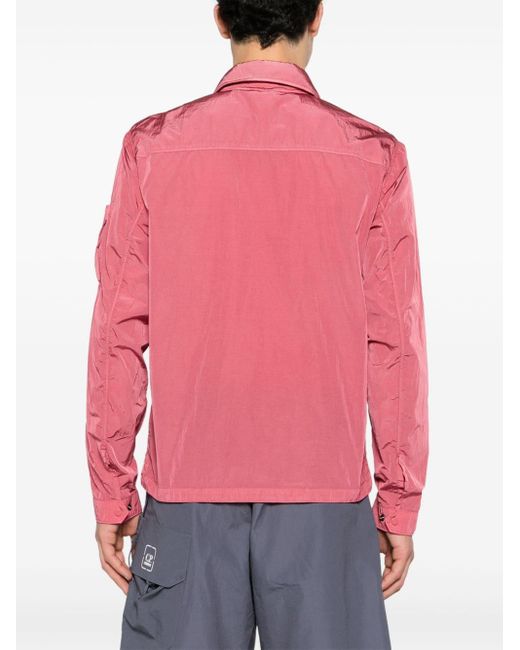 C P Company Pink Chrome-r Crinkled Jacket for men