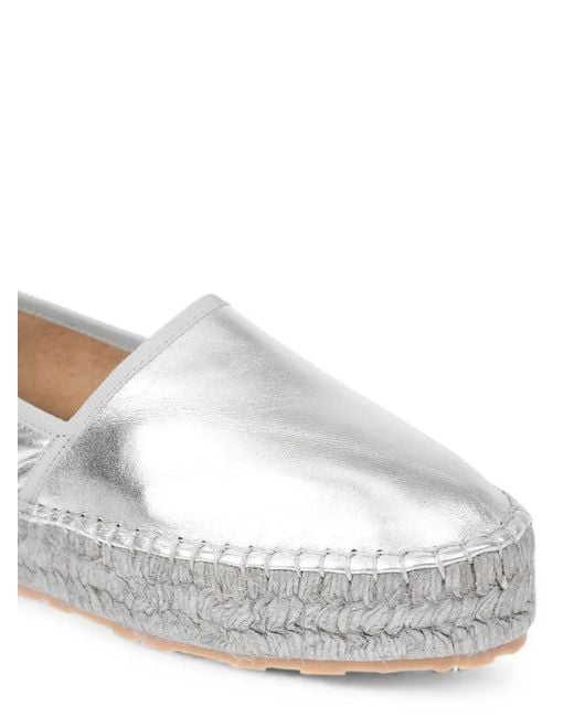 Moschino White Round-Toe Espadrilles