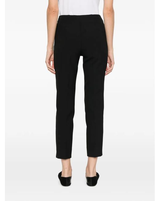 Peserico Black Side-Slit Trousers