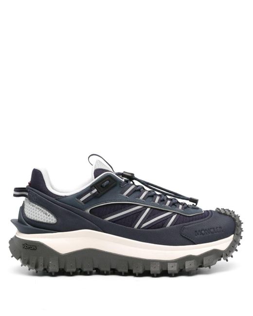Moncler Blue Trailgrip Panelled Sneakers for men