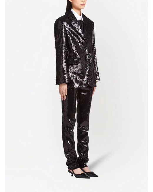 Prada Black Sequin-Embellished Blazer
