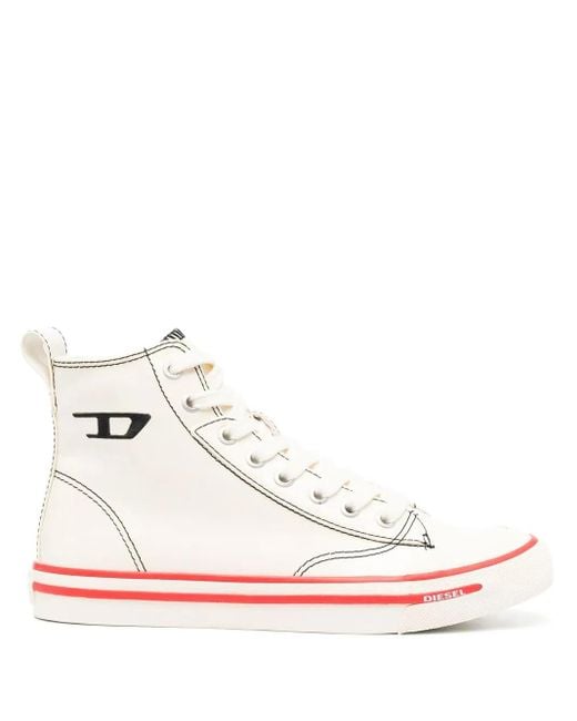 DIESEL Pink S-Athos Mid Sneakers