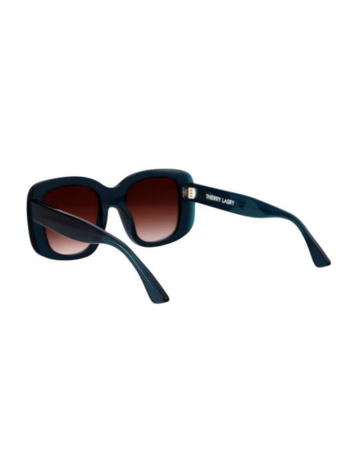 Thierry Lasry Blue Swimmy Rectangle-Frame Sunglasses