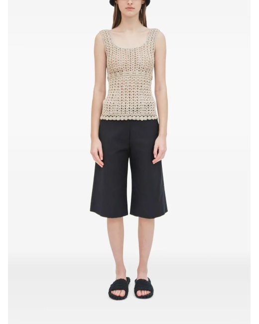 Rosetta Getty クロシェニット トップ Natural