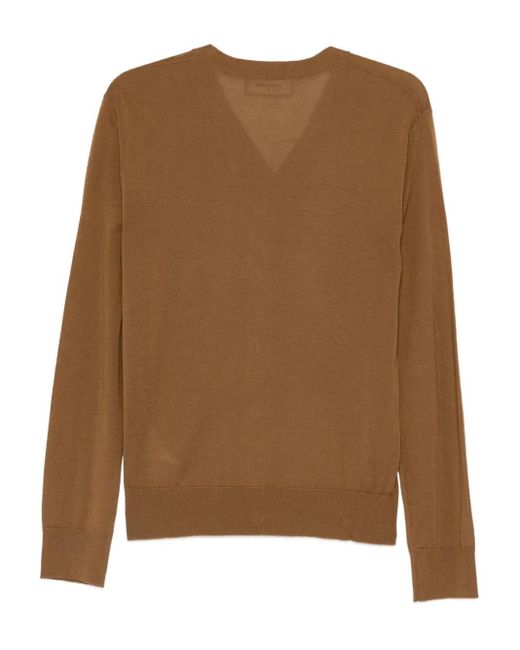 DSquared² Brown Logo-Embroidered Cardigan for men