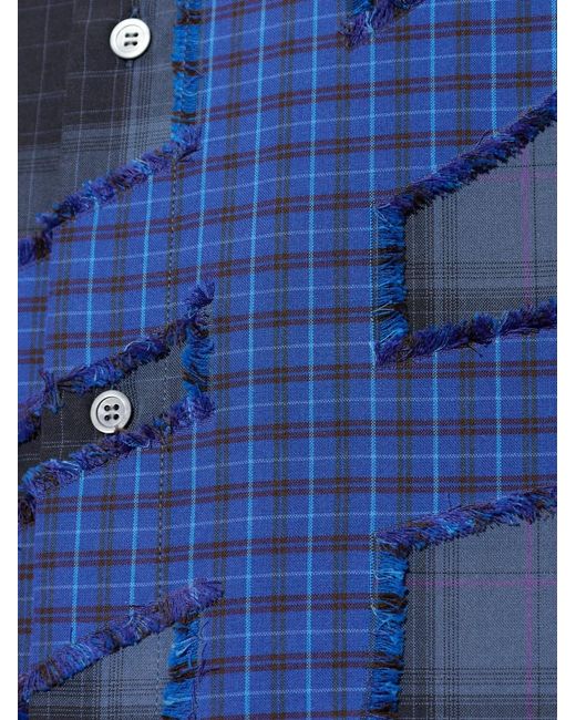 Loewe Blue Checked Cotton Shirt for men
