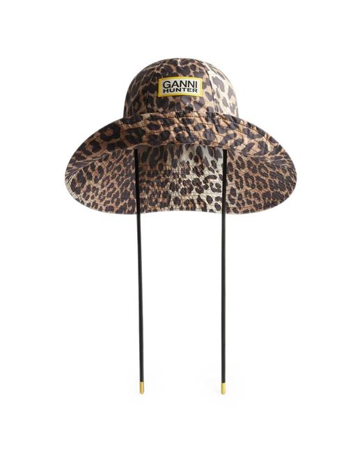 Ganni Brown X Hunter Water Resistant Bucket Hat
