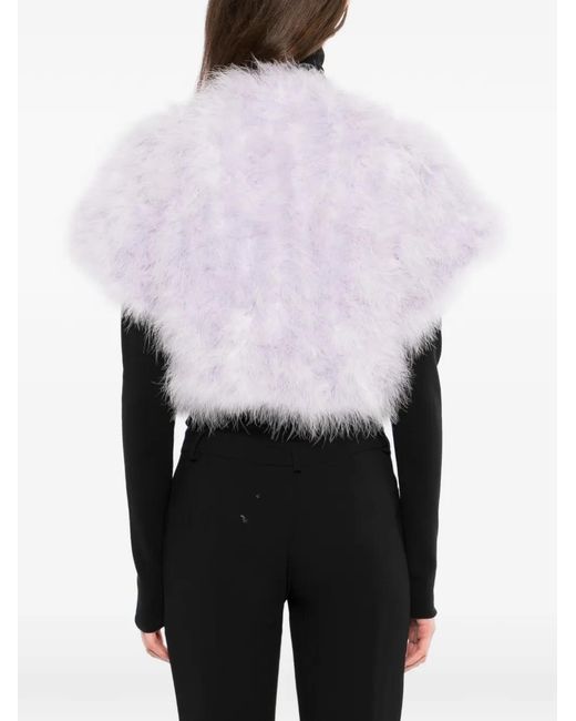 Yves Salomon White Feather Cape