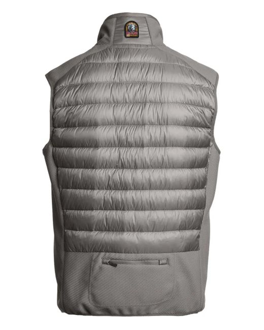 Parajumpers Gray Zavier Quilted Panelled Gilet for men
