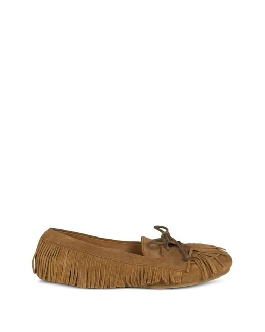 Vic Matié Brown Fringed Loafers