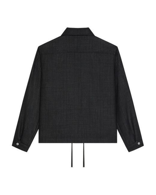 Givenchy Black Tone-Hardware Checked Jacket for men