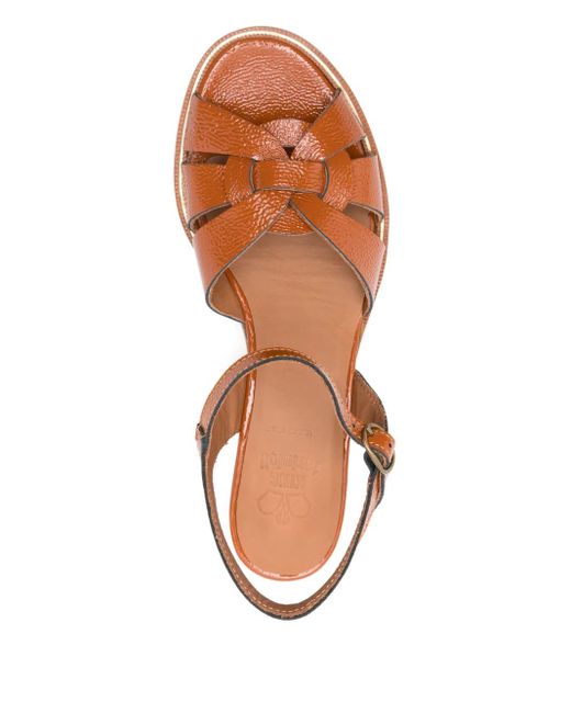 KING TARTUFOLI Brown 50Mm Leather Ankle-Strap Sandals