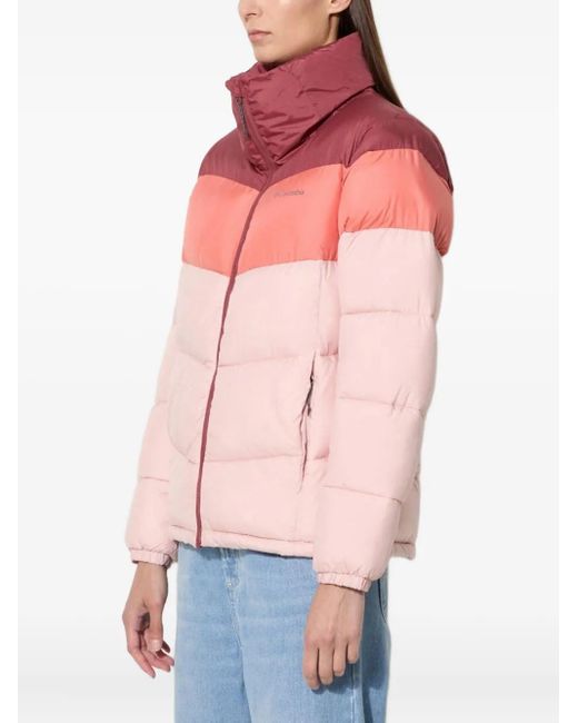 Columbia Red Logo-Print Puffer Jacket