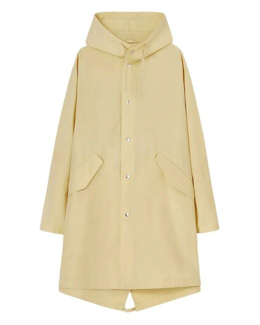 Jil Sander Kapuzenparka Mit Logo-Print in Natural für Herren