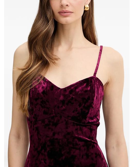 Guess Red Velvet Slip Maxi Dress
