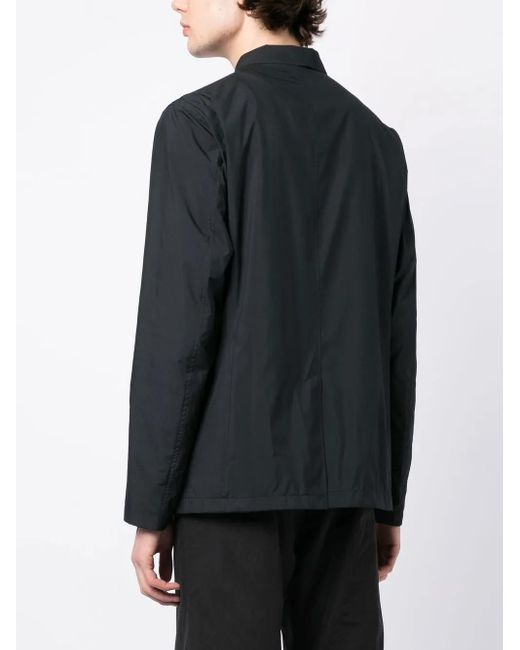 Herno Blue Button-Front Bomber Jacket for men