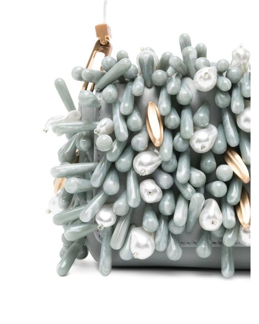Borsa A Spalla Perla Con Perline di Cult Gaia in White