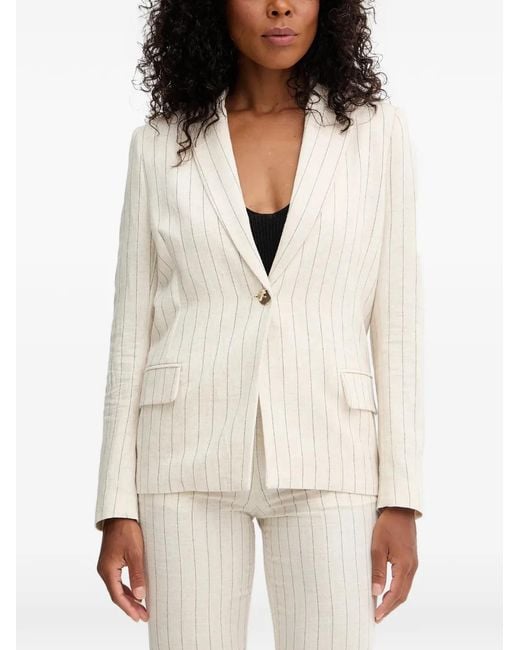 Morgan Natural Pinstripe Blazer
