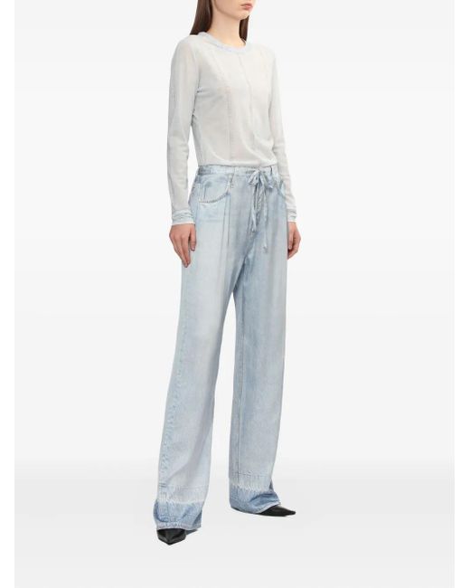 Rag & Bone Blue Phoebe Drawstring Trousers