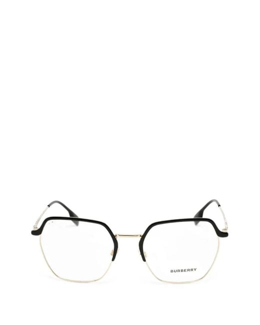 Burberry Metallic Geometric-Frame Glasses