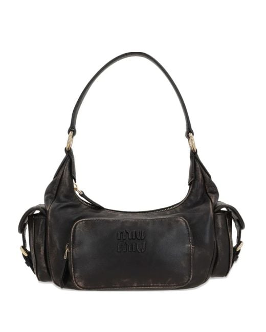 Bolso shopper Miu Miu de color Black