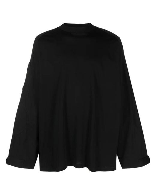 032c Black Multiple-Patches Organic Cotton Sweatshirt for men