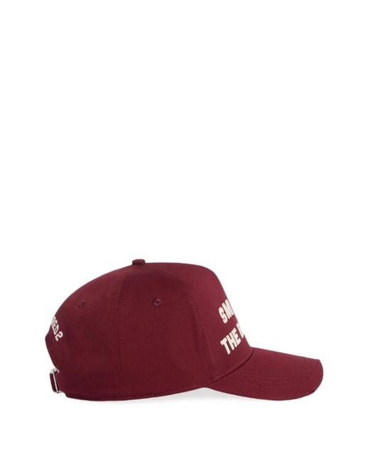DSquared² Red College Baseball Cap for men