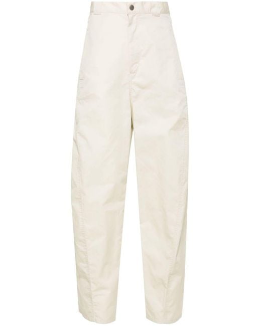 Lemaire White 3d Mid-rise Tapered Trousers for men